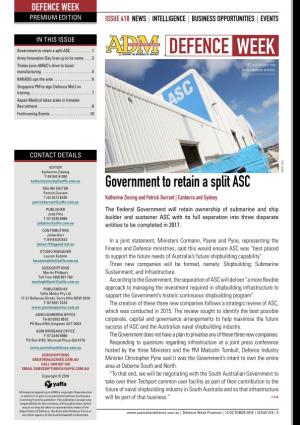 ADM's Defence Week Premium 418 PDF Version